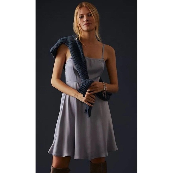 Satin Slip Dress Sleeveless Casual Party Cocktail Dress sz M - Picture 2 of 8